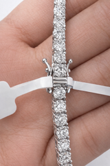 IGI Certified 21.98ct 17" Tennis Necklace in 14K White Gold