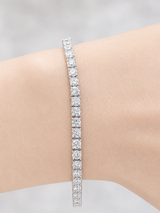 5.35cttw White Gold "Stronger Link" Lab Diamond 7" Tennis Bracelet