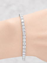 7.90cttw "Stronger Link" White Gold Lab Diamond 7" Tennis Bracelet