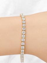 IGI 7.86cttw Yellow Gold Lab Diamond 7.15" Tennis Bracelet