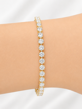 IGI 7.04cttw Yellow Gold 3 Prongs Lab Diamond 7.25" Tenis Bracelet