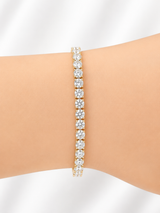 IGI 8.57cttw Yellow Gold Lab Diamond 7.25" Tennis Bracelet