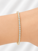 IGI 4cttw Yellow Gold Lab Diamond 7" Tennis Bracelet