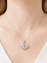 5.58ct White Gold Oval Lab Diamond Pendant