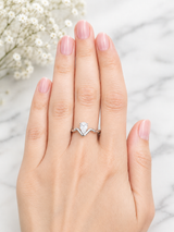 0.57cttw White Gold Pear Lab Diamond Ring