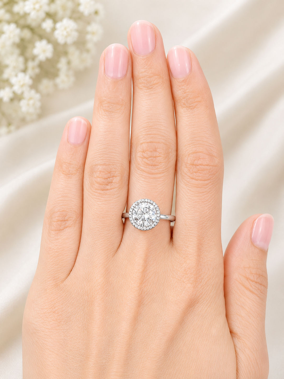 IGI 1.84cttw White Gold Round Lab Diamond Ring
