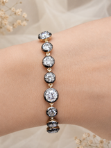 Yellow Gold 9.23cttw Georgian Set Lab Diamond 7" Bracelet