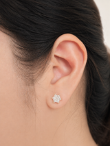 IGI 3cttw Yellow Gold Star Shaped Lab Diamond Studs