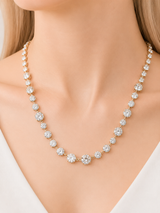 Georgian Set Yellow Gold Lab Diamond 16" Necklace