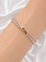 7.65cttw Gold Three Layered Lab Diamond Bracelet