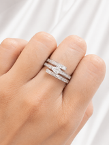 1.09ct White Gold & Yellow Gold Lab Diamond Ring
