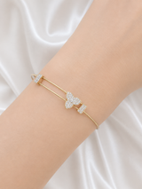 0.38ct Yellow Gold Lab Diamond Bangle