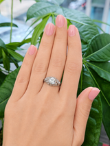 1cttw Natural Lab Diamond Platinum Ring