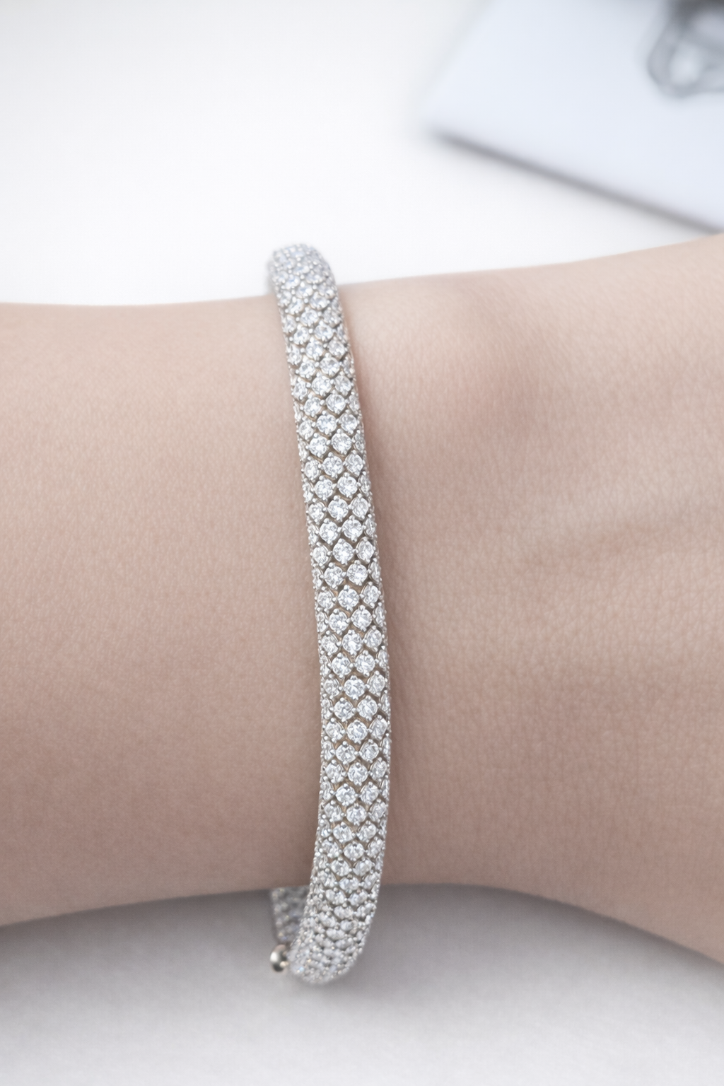10.52CTTW ROUND 7" LAB DIAMOND BRACELET