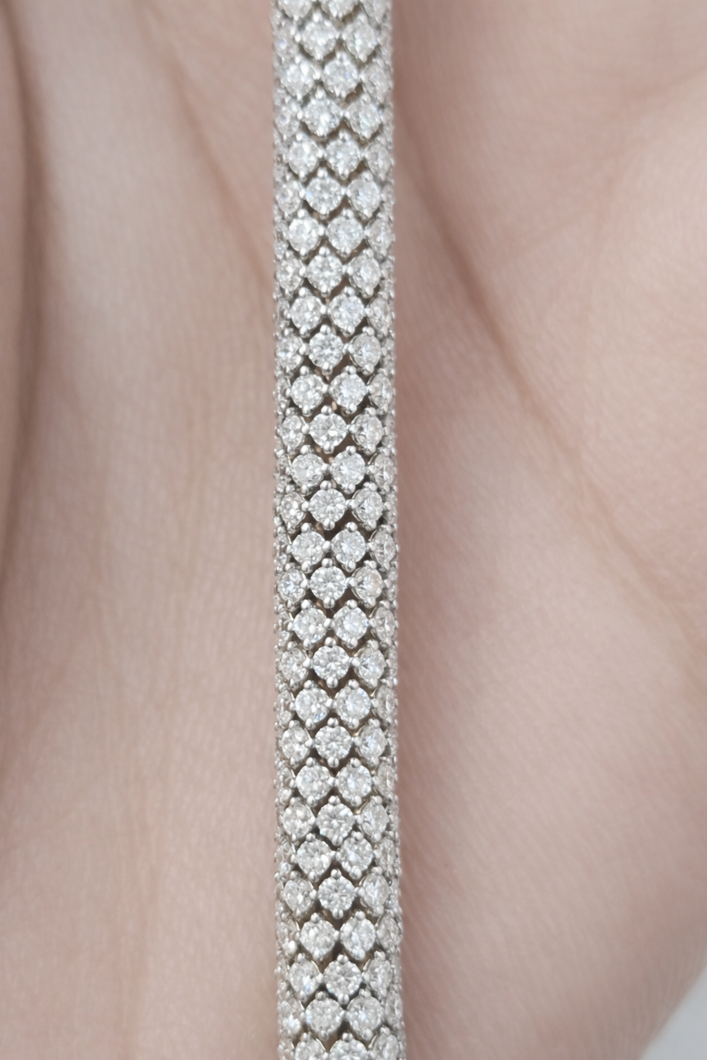 10.52CTTW ROUND 7" LAB DIAMOND BRACELET
