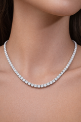 20.710cttw White Gold Lab Diamond 17" Tennis Necklace