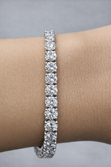 9.710cttw White Gold Lab Diamond 7" Tennis Bracelet