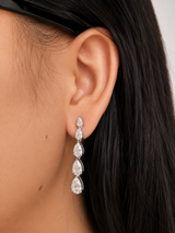 5.30cttw Pear Shape Lab Diamond Dangle Earring