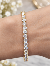 IGI Certified 11.04cttw Yellow Gold Lab Diamond 7" Tennis Bracelet