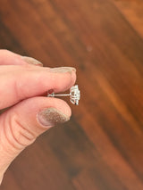 IGI certified white gold 1.95ct lab diamond earrings with push backs