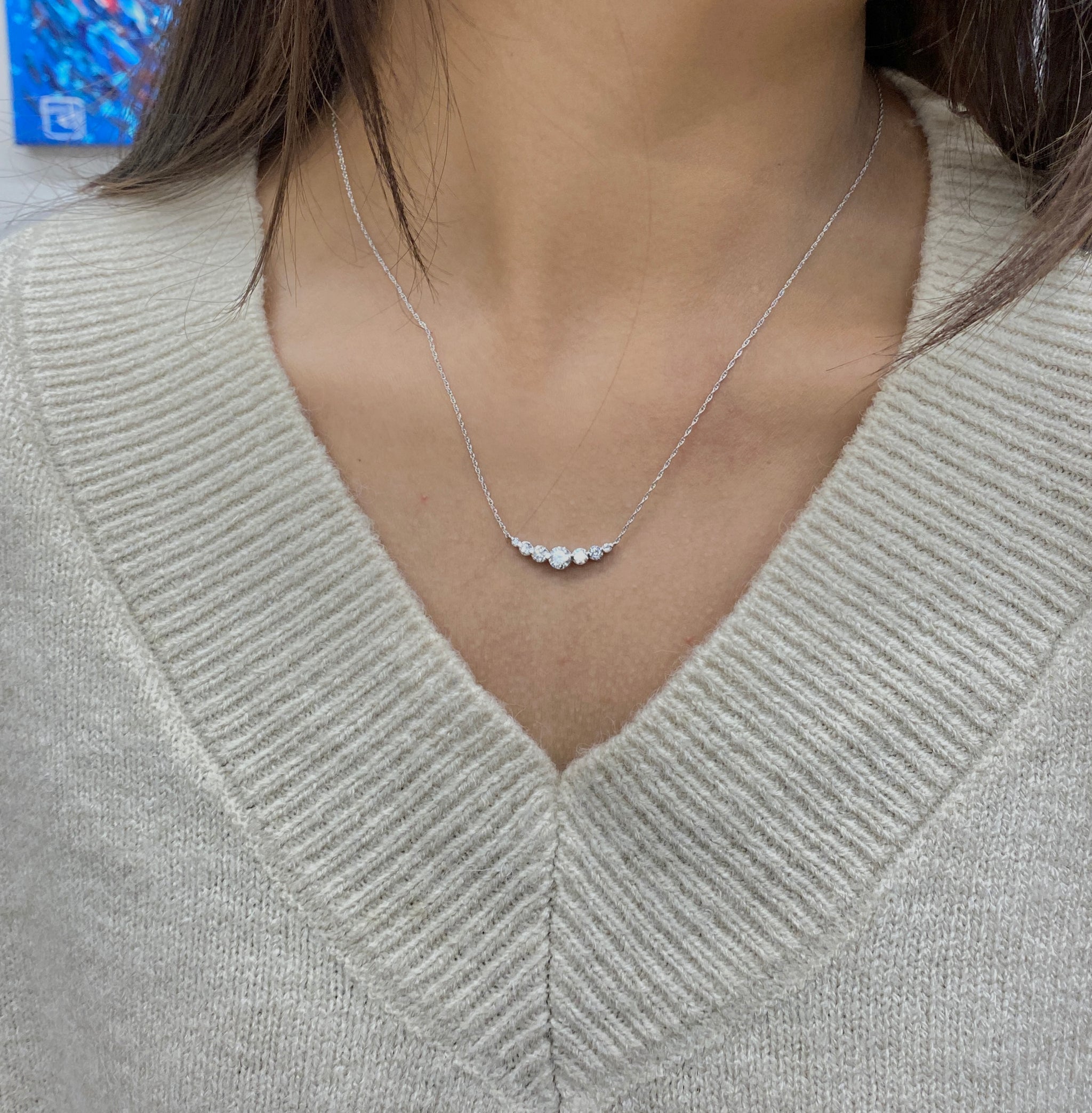1 ct Lab-Grown Diamond Sterling Silver Necklace