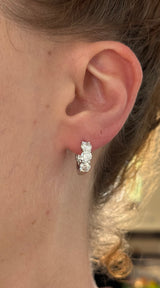 14.9mm white gold 2.6ct lab diamond hoop earrings