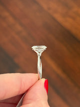 White gold IGI certified oval lab diamond ring
