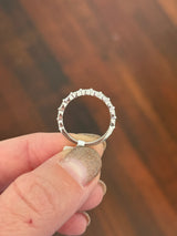 White gold 0.32ct marquise lab diamond band