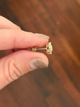 IGI certified yellow gold 2.11ct lab diamond earrings with push backs