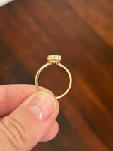 Yellow gold 2.1ct radiant lab diamond ring