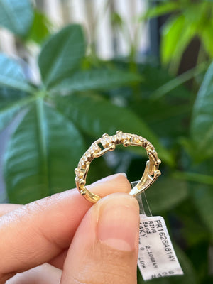 14k 0.25 TCW Yellow Diamond Ring Band Link