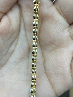 4.82 CT 6.5 inches Yellow Gold Tennis Bracelet Bezel