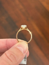 Yellow gold 2.02ct oval lab diamond ring