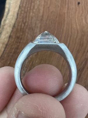 Platinum Rama Pyramid ring Lab Diamond