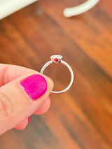 White gold 1ct pear shaped lab diamond ring