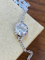 1CT LAB OEC COLLET BRACELET