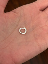 10.4mm white gold 0.19ct lab diamond hoop earrings