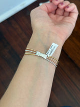 Tri color gold 0.44ct natural diamond flex bracelet