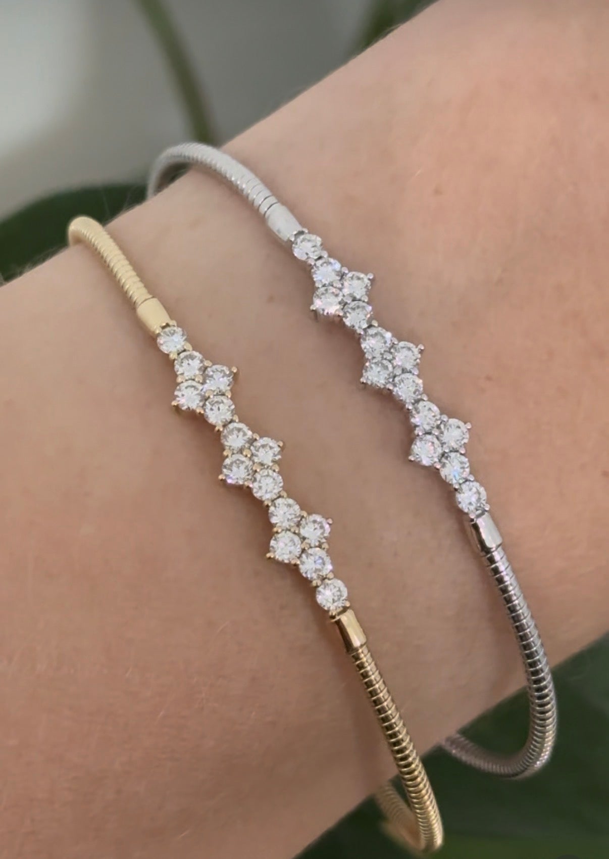 Lab diamond flex bracelets