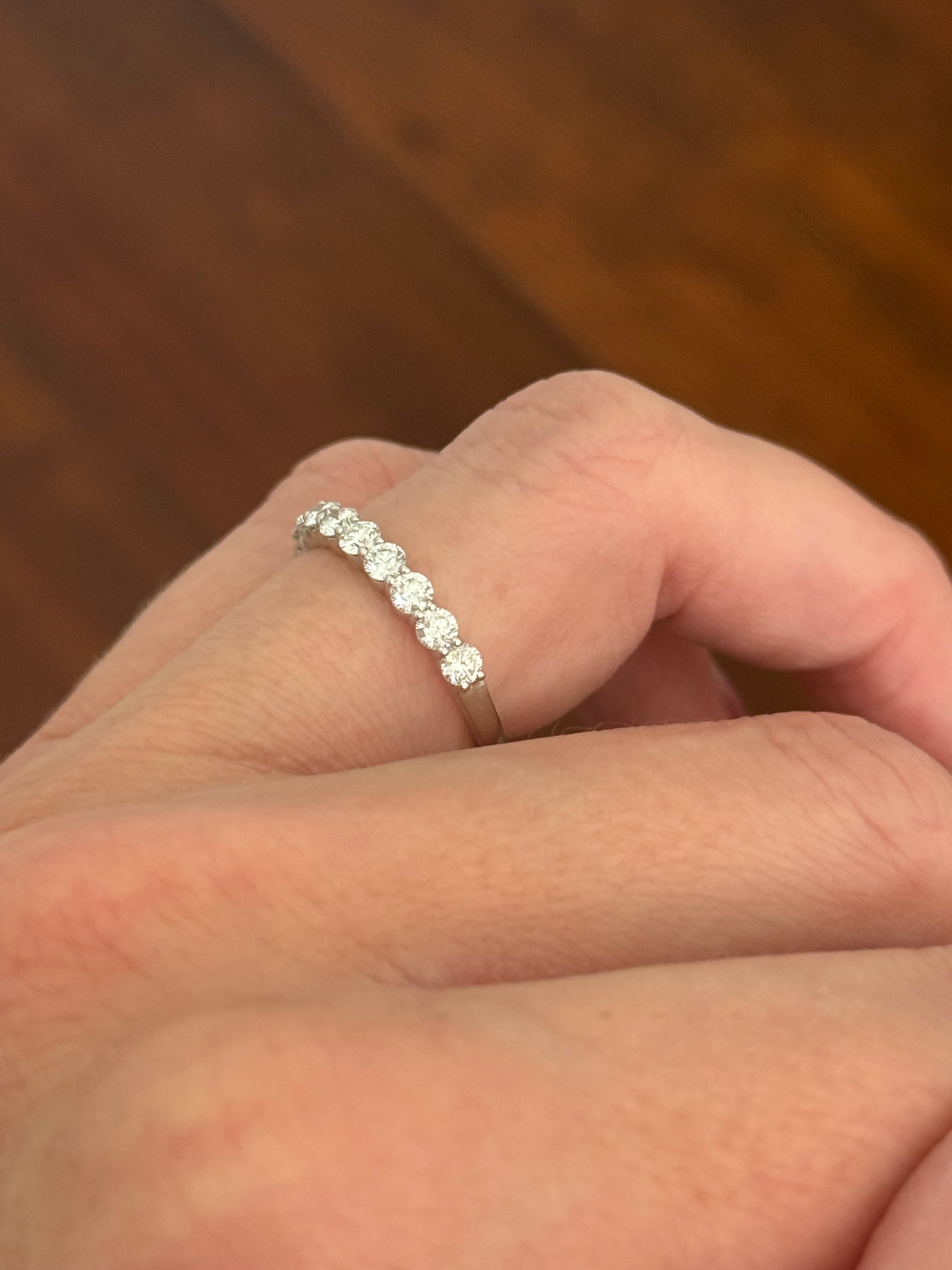 White gold 1.2ct lab diamond band
