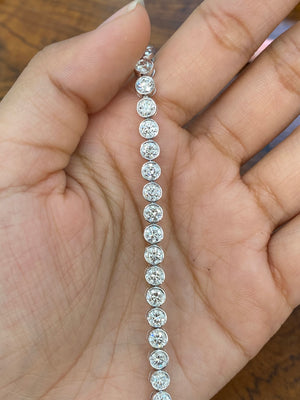 7.52 CT Lab 6.5 inches Bezel Tennis Bracelet