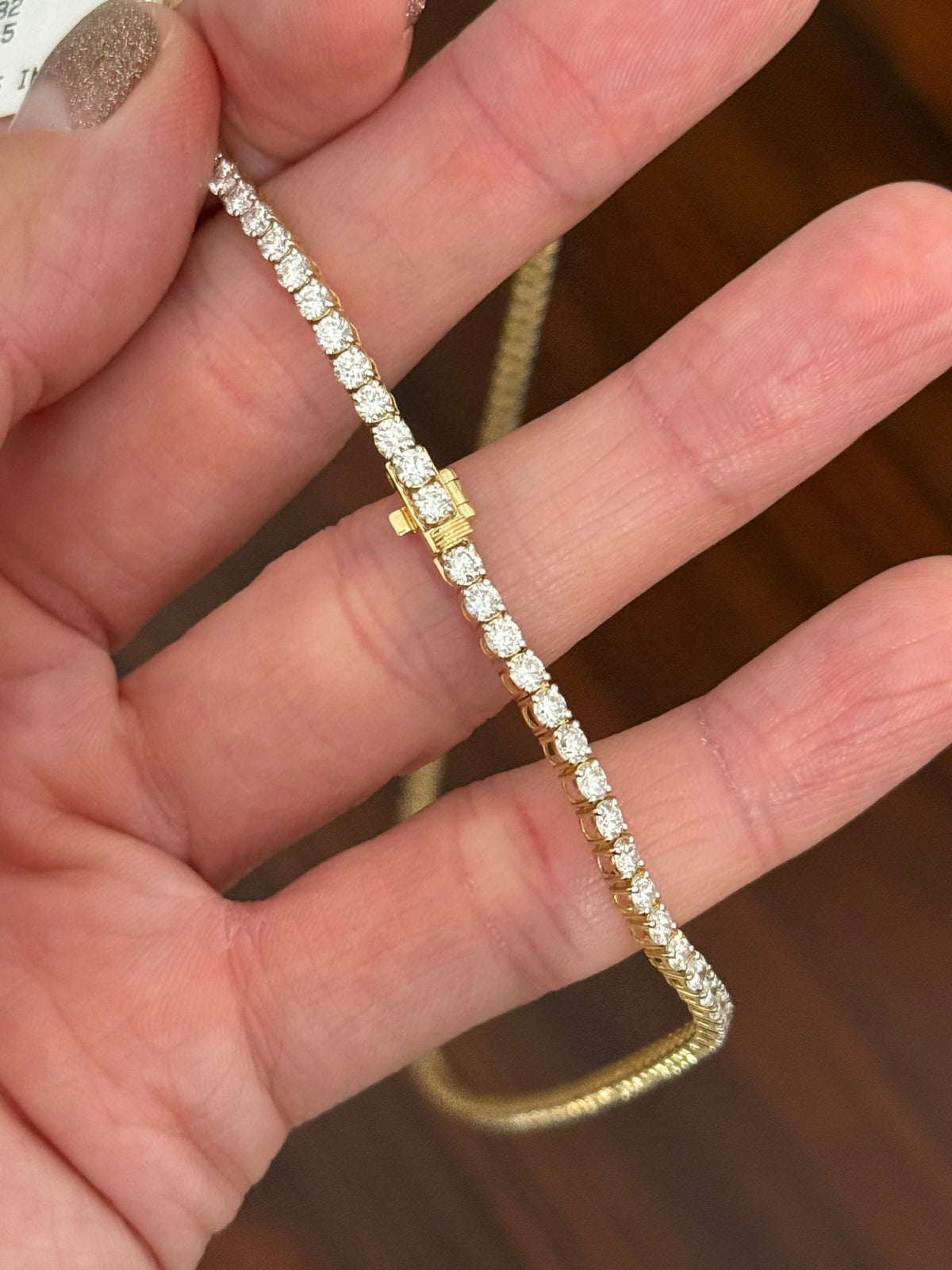 16.5” 4 prong white gold 10ct lab diamond tennis necklace