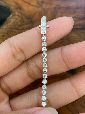5.11 CT Lab 7.15 inches 3 Prongs Tennis Bracelet