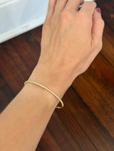 Yellow gold 0.37ct natural diamond flex bracelet