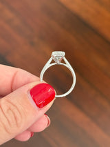White gold IGI certified radiant lab diamond ring