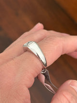 Men’s white gold 1ct emerald cut lab diamond ring