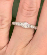 White gold lab diamond band