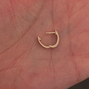 0.91 CTTW Lab diamond Rose gold oval Huggies