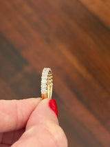 Yellow gold 1.16ct oval lab diamond band
