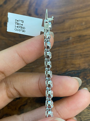 10.72 Ct Lab 7 inches bezel Tennis bracelet